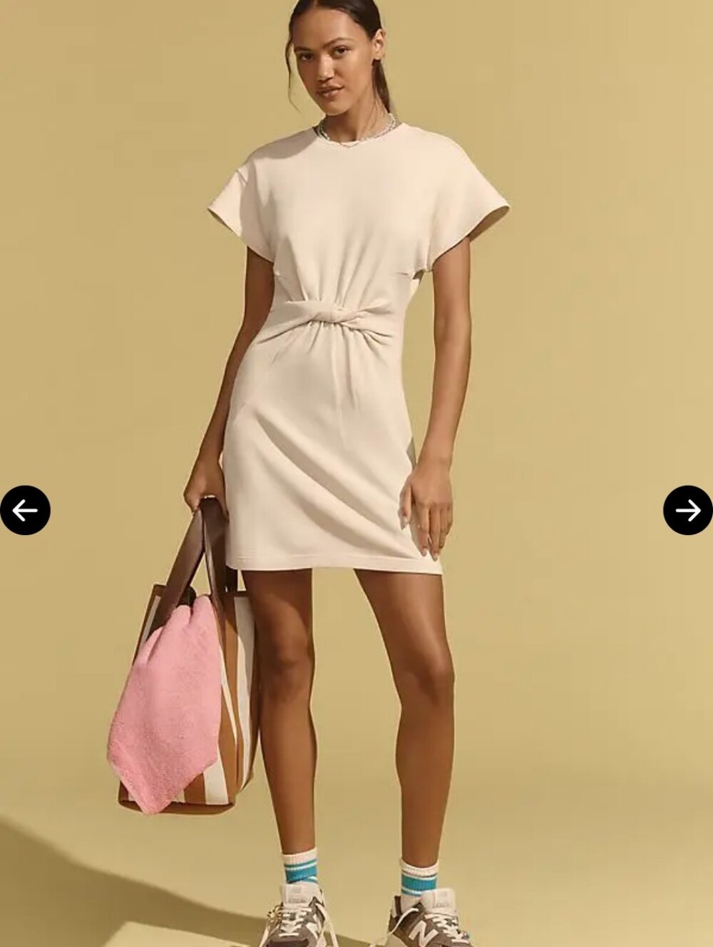 L*Space x Anthropologie Short Sleeve Knit Mini Dress Size Medium NWT